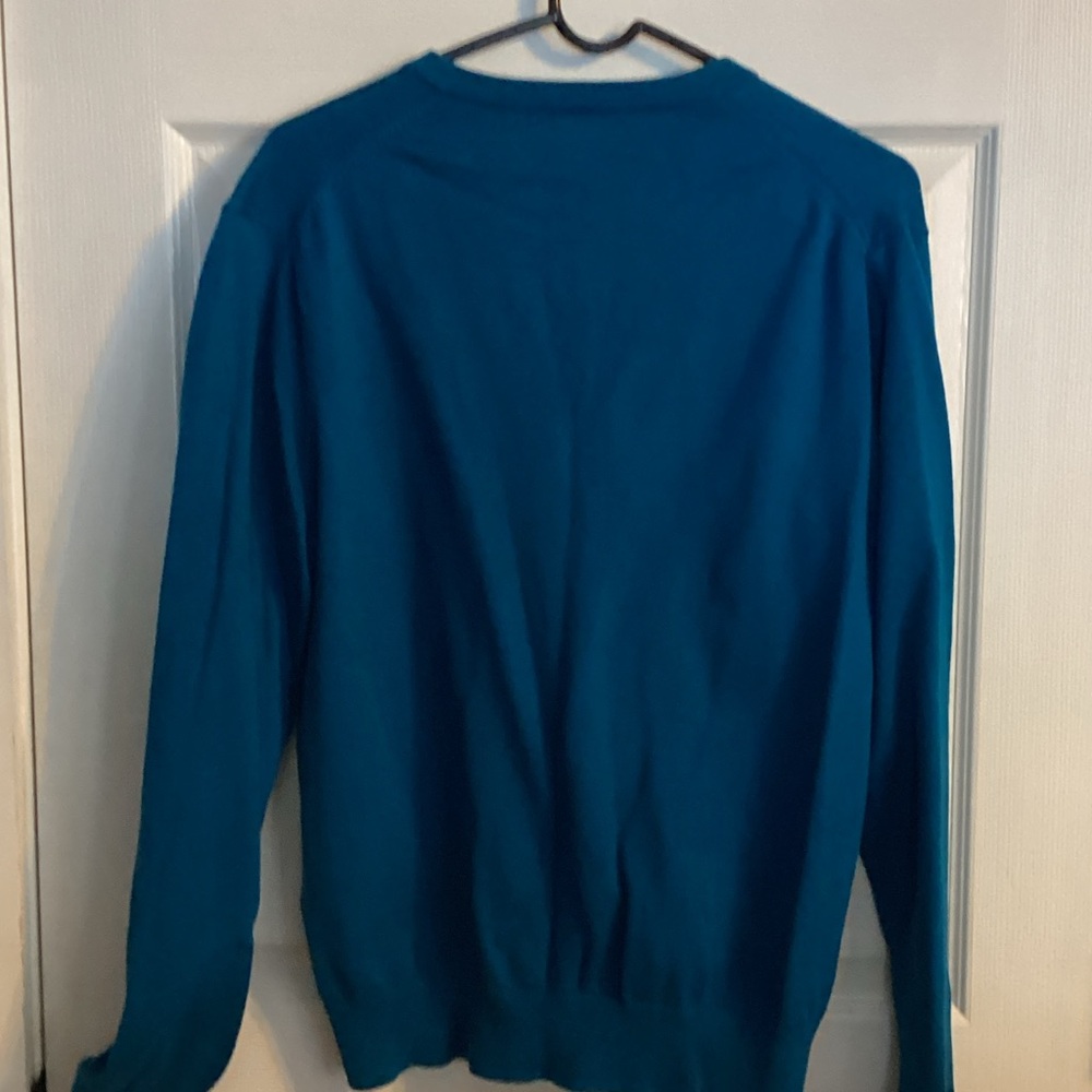 Lands' End Teal Mens Sweater - Picture 6 of 6